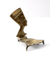 vintage brass Nefertiti ashtray