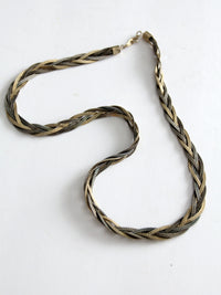 vintage braided chain necklace