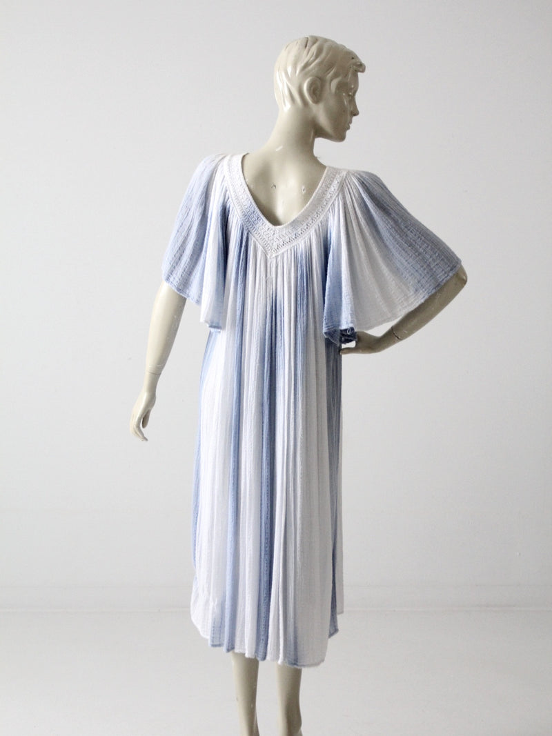 vintage 70s gauze hippie dress