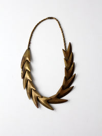 vintage brass necklace