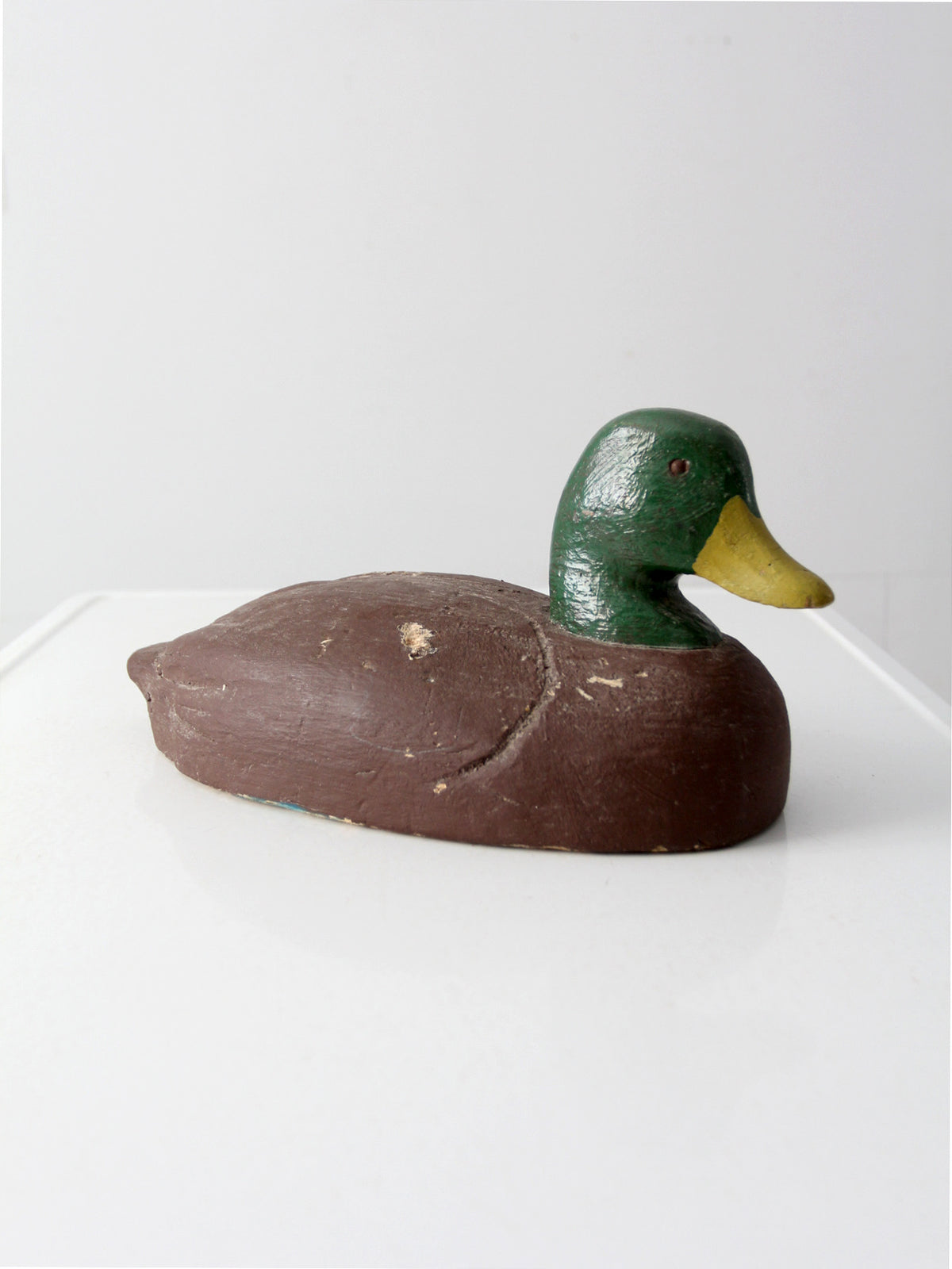 vintage cork wood mallard duck decoy
