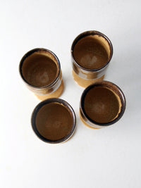 vintage studio pottery chalices set of 4