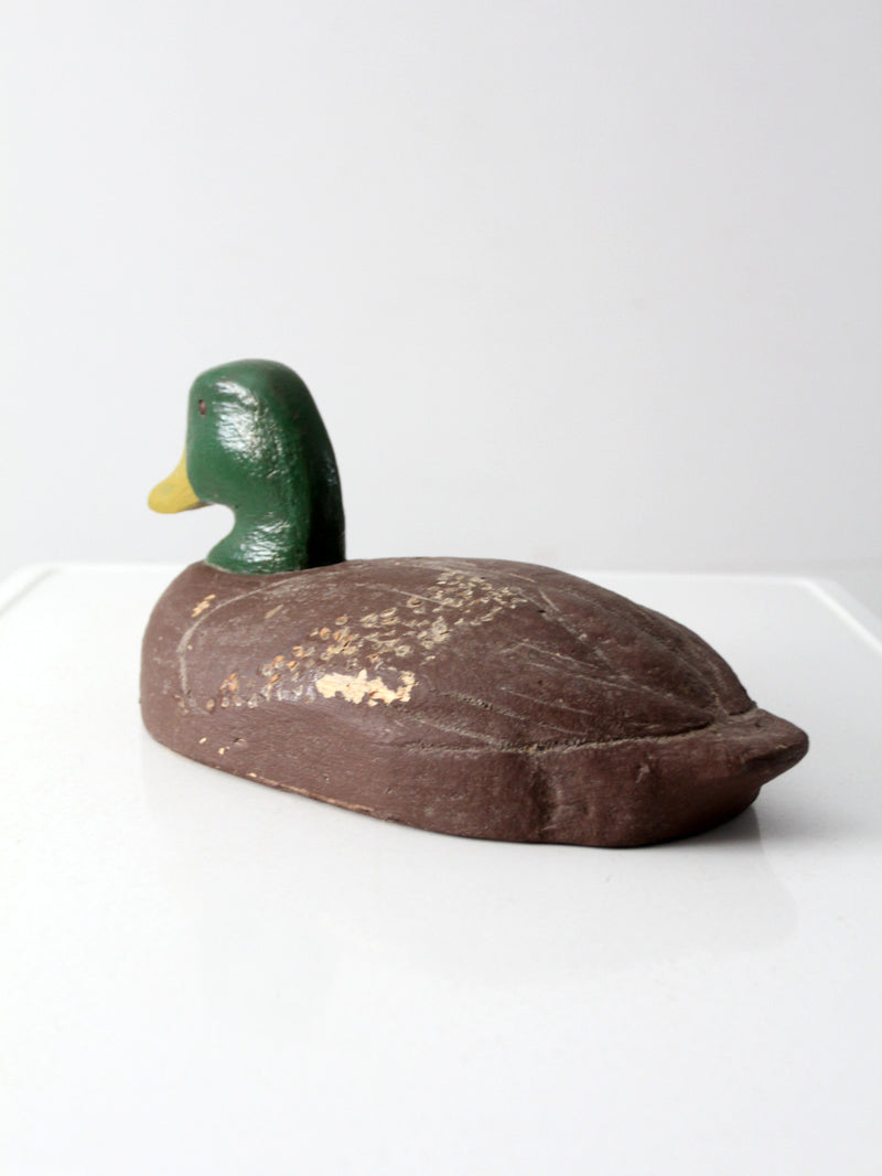 vintage cork wood mallard duck decoy