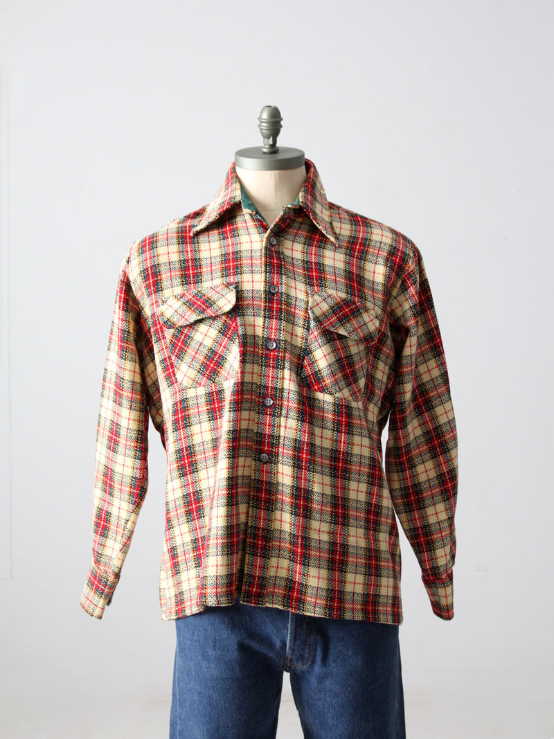 vintage 70s plaid shirt