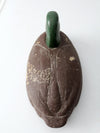 vintage cork wood mallard duck decoy