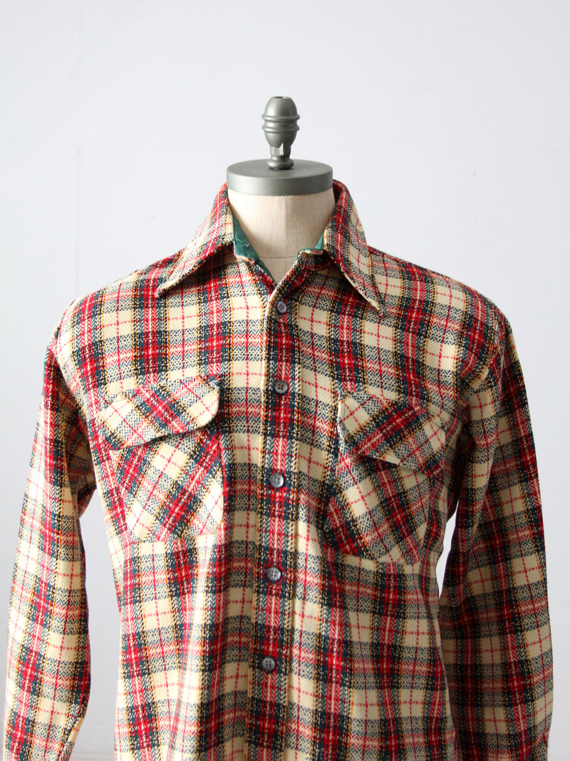 vintage 70s plaid shirt