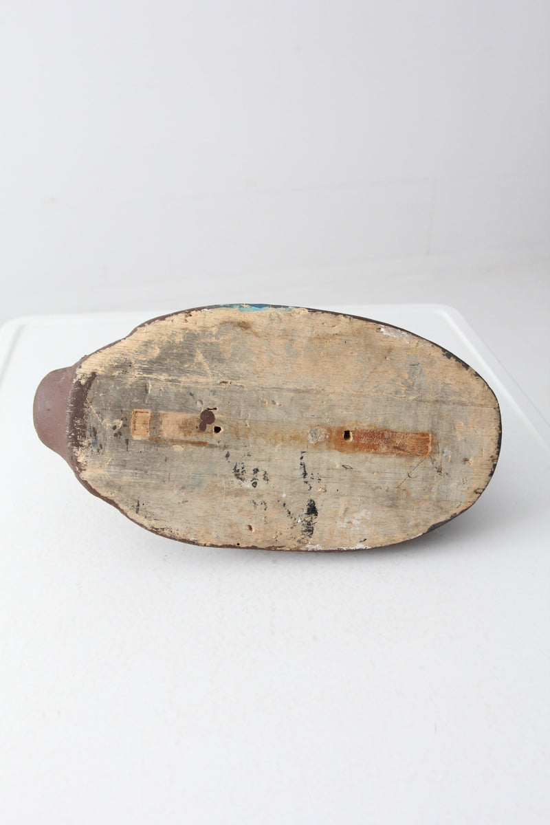 vintage cork wood mallard duck decoy