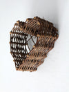 vintage twig heart basket
