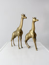 mid century brass giraffes pair