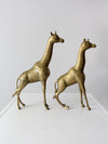 mid century brass giraffes pair