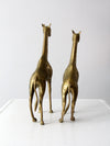 mid century brass giraffes pair
