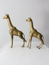 mid century brass giraffes pair