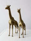 mid century brass giraffes pair