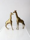 mid century brass giraffes pair