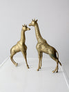 mid century brass giraffes pair