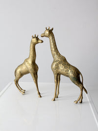 mid century brass giraffes pair