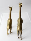 mid century brass giraffes pair