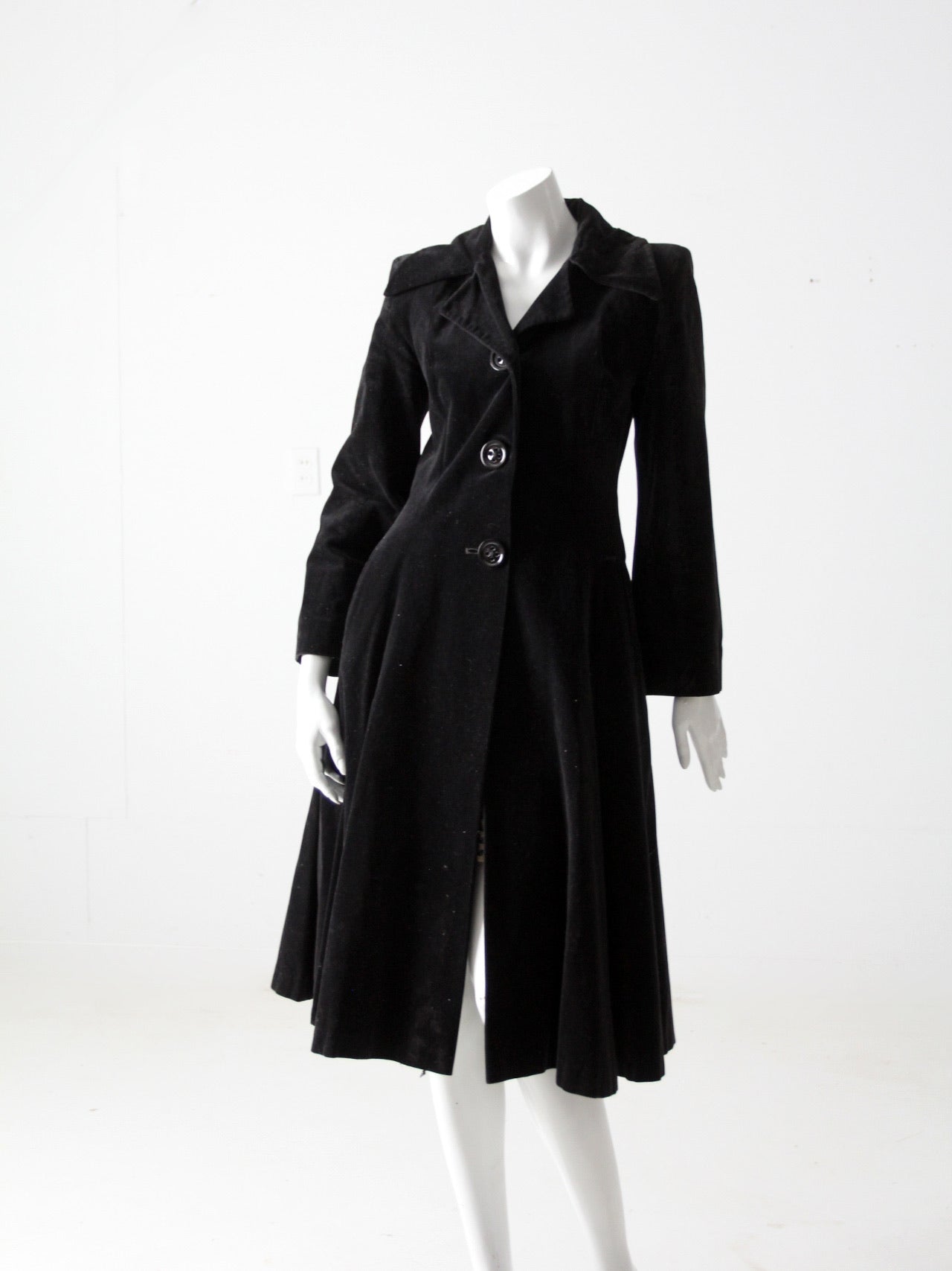 vintage 60s Stirling Cooper velvet overcoat