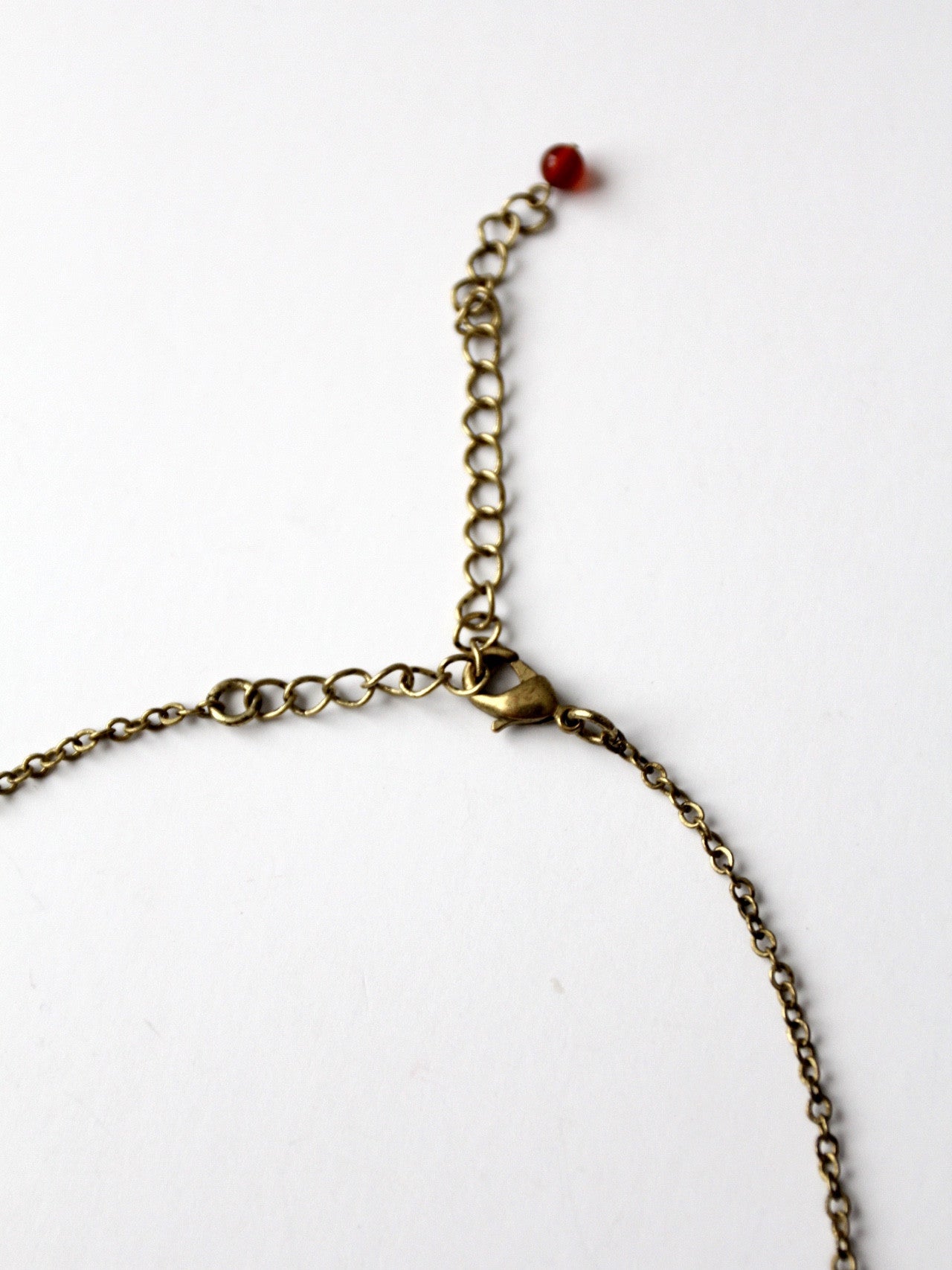vintage bronze cameo necklace