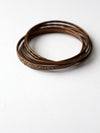 vintage 70s copper entwined bangles