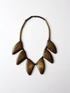vintage brass statement necklace