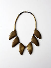 vintage brass statement necklace