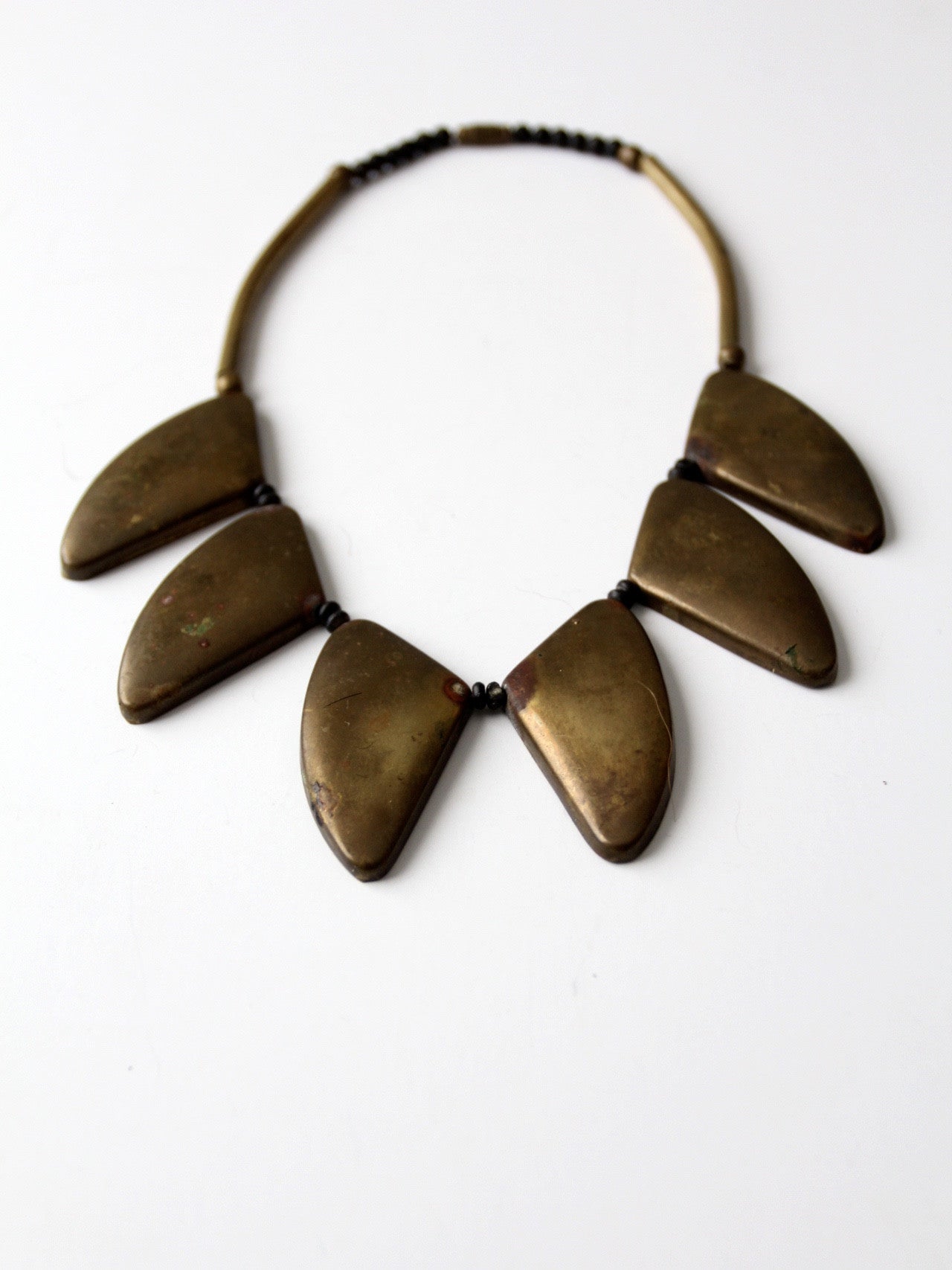 vintage brass statement necklace