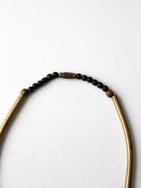 vintage brass statement necklace