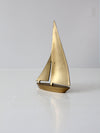 mid century brass sailboat