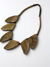 vintage brass statement necklace