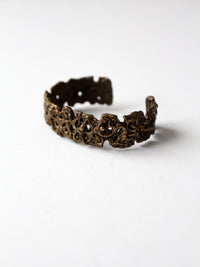 vintage 60s brutalist brass cuff