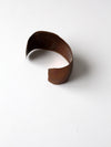 vintage Mexican copper cuff with brass sun pyramid