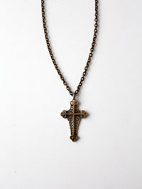 vintage cross pendant necklace
