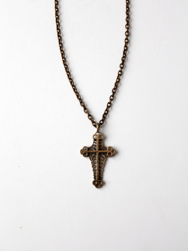 vintage cross pendant necklace