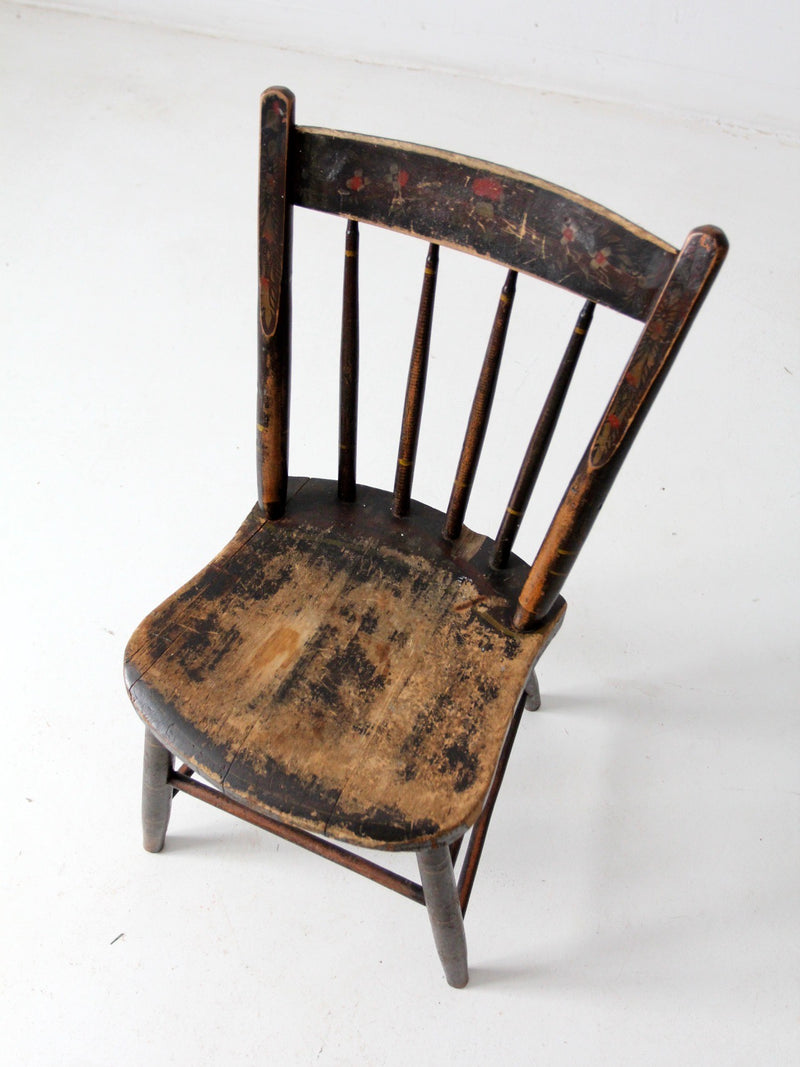 antique painted wood chair
