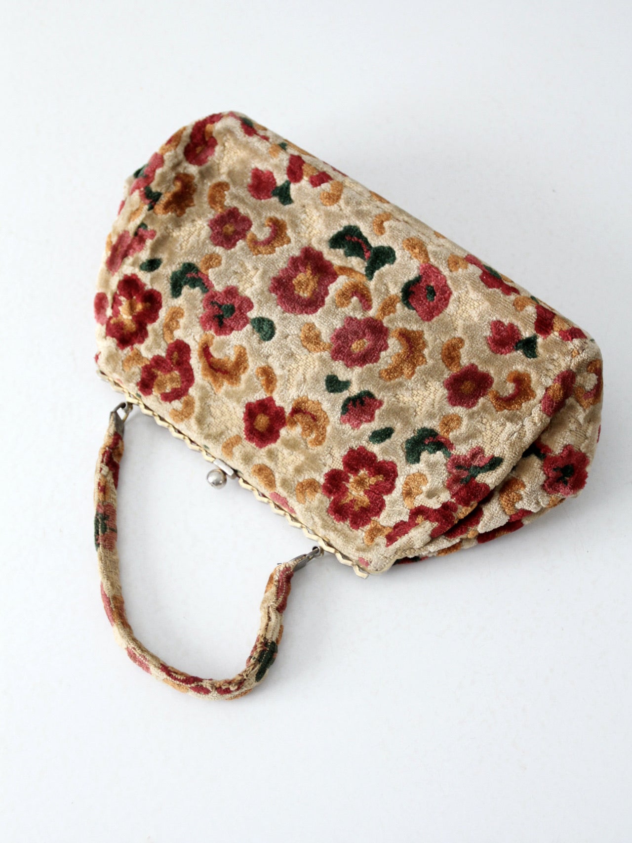 vintage 60 s floral carpet bag 86 Vintage