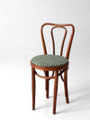 antique bentwood chair with upholstered seat