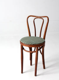 antique bentwood chair with upholstered seat