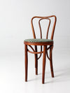 antique bentwood chair with upholstered seat