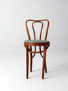 antique bentwood chair with upholstered seat