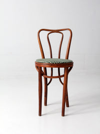 antique bentwood chair with upholstered seat