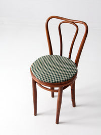 antique bentwood chair with upholstered seat