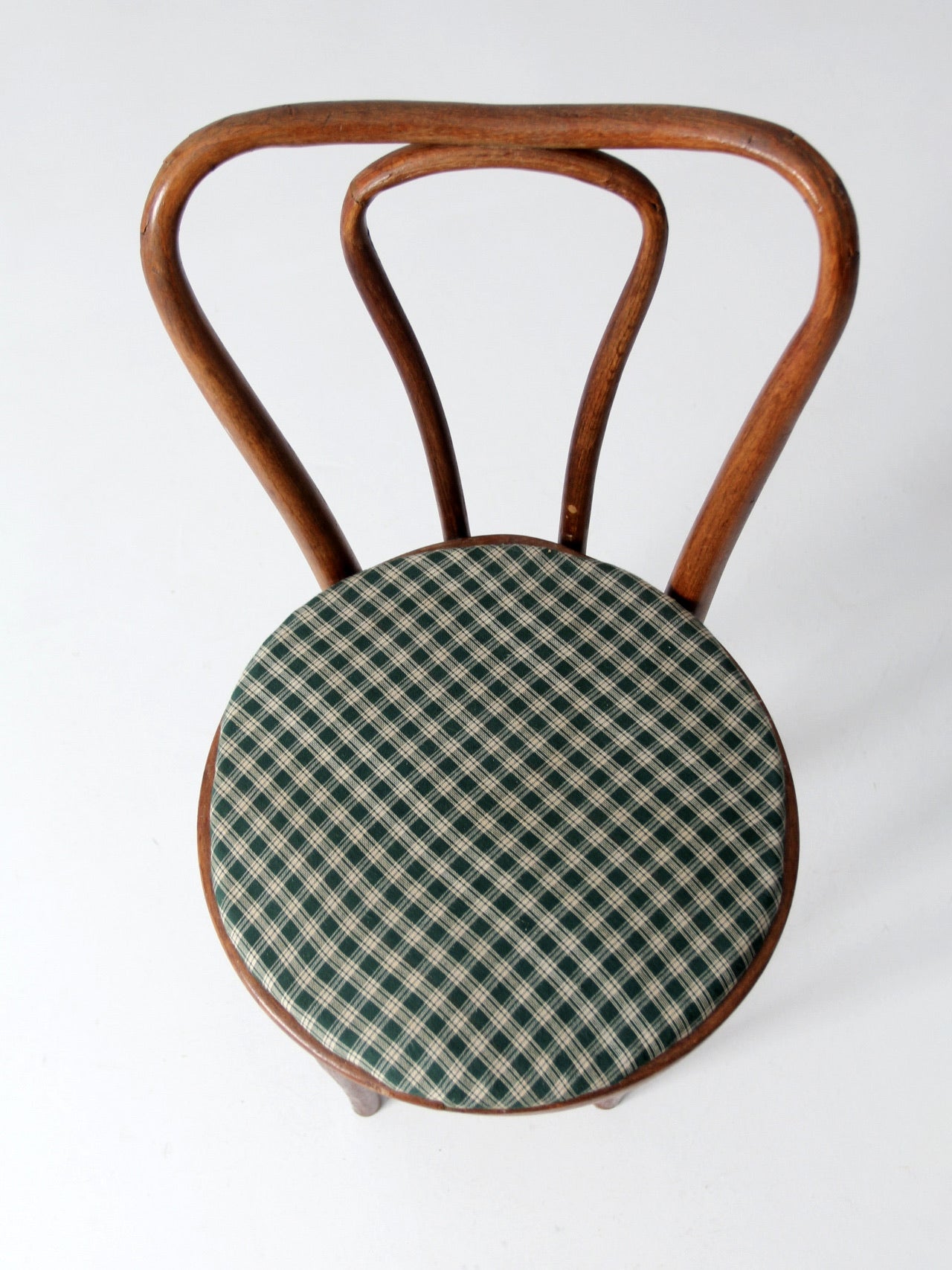 antique bentwood chair with upholstered seat – 86 Vintage
