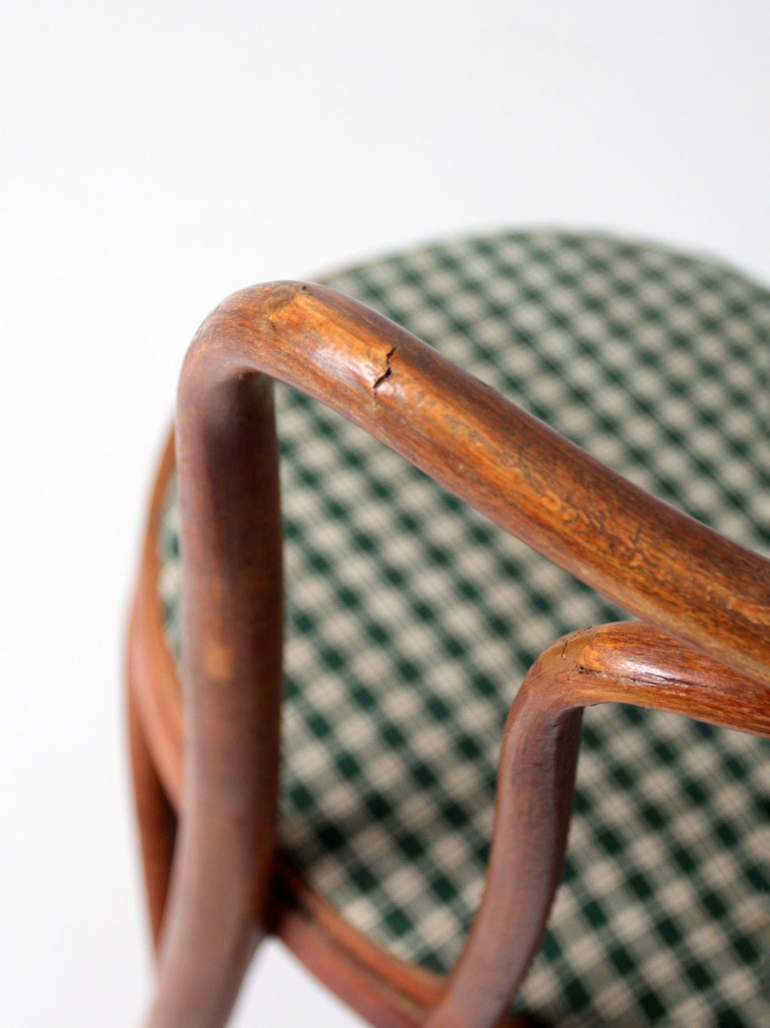 antique bentwood chair with upholstered seat – 86 Vintage