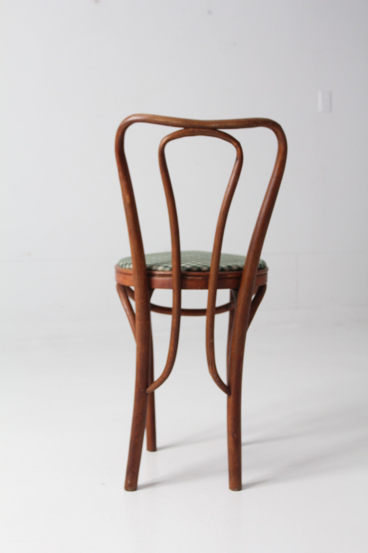 antique bentwood chair with upholstered seat – 86 Vintage