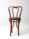 antique bentwood chair with upholstered seat