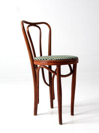 antique bentwood chair with upholstered seat