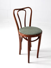 antique bentwood chair with upholstered seat