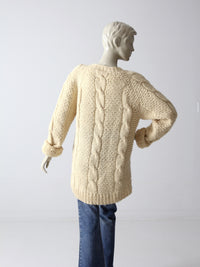 vintage 80s oversize v-neck sweater