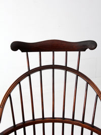 antique Windsor arm chair with rush seat